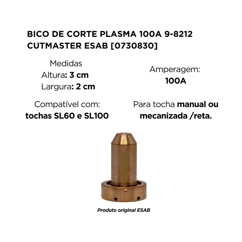 Boquilla Corte Plasma 9-8212 100A CUTMASTER
