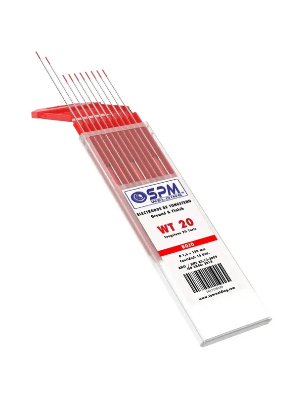 Tungsteno WT-20 2% Torio Rojo 3/32*175mm 2.4