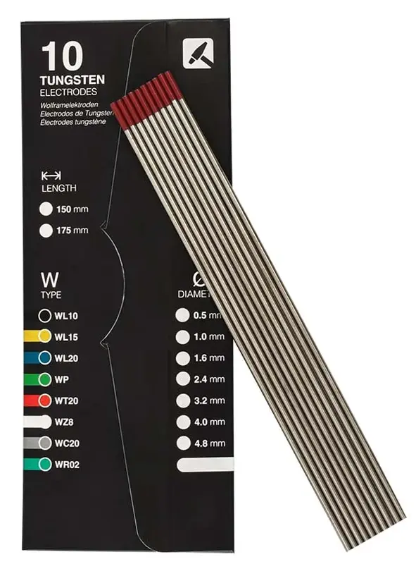 Tungsteno WT-20 2% Torio Rojo 1/8*175mm 3.2